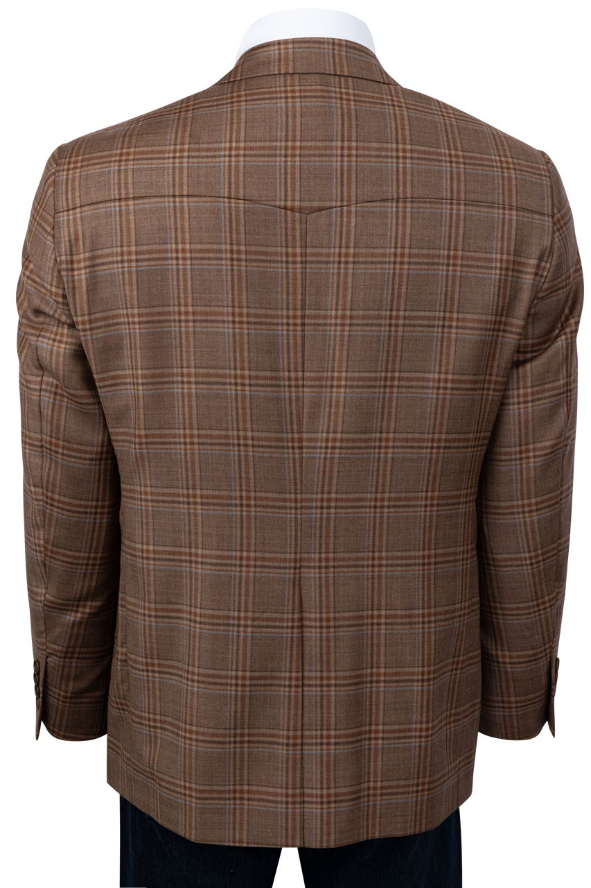 Pinto Ranch Tan & Brown Plaid Sport Coat