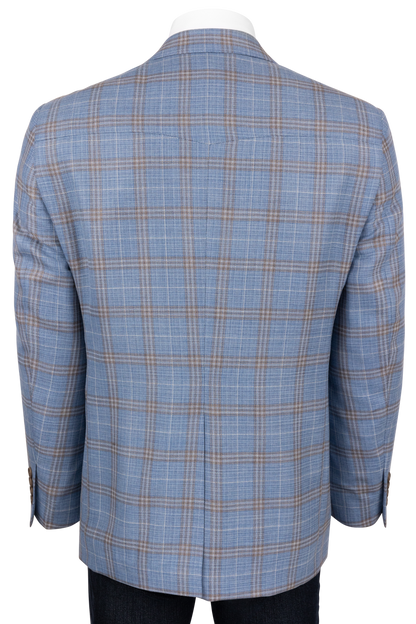 Pinto Ranch Light Blue Plaid Sport Coat