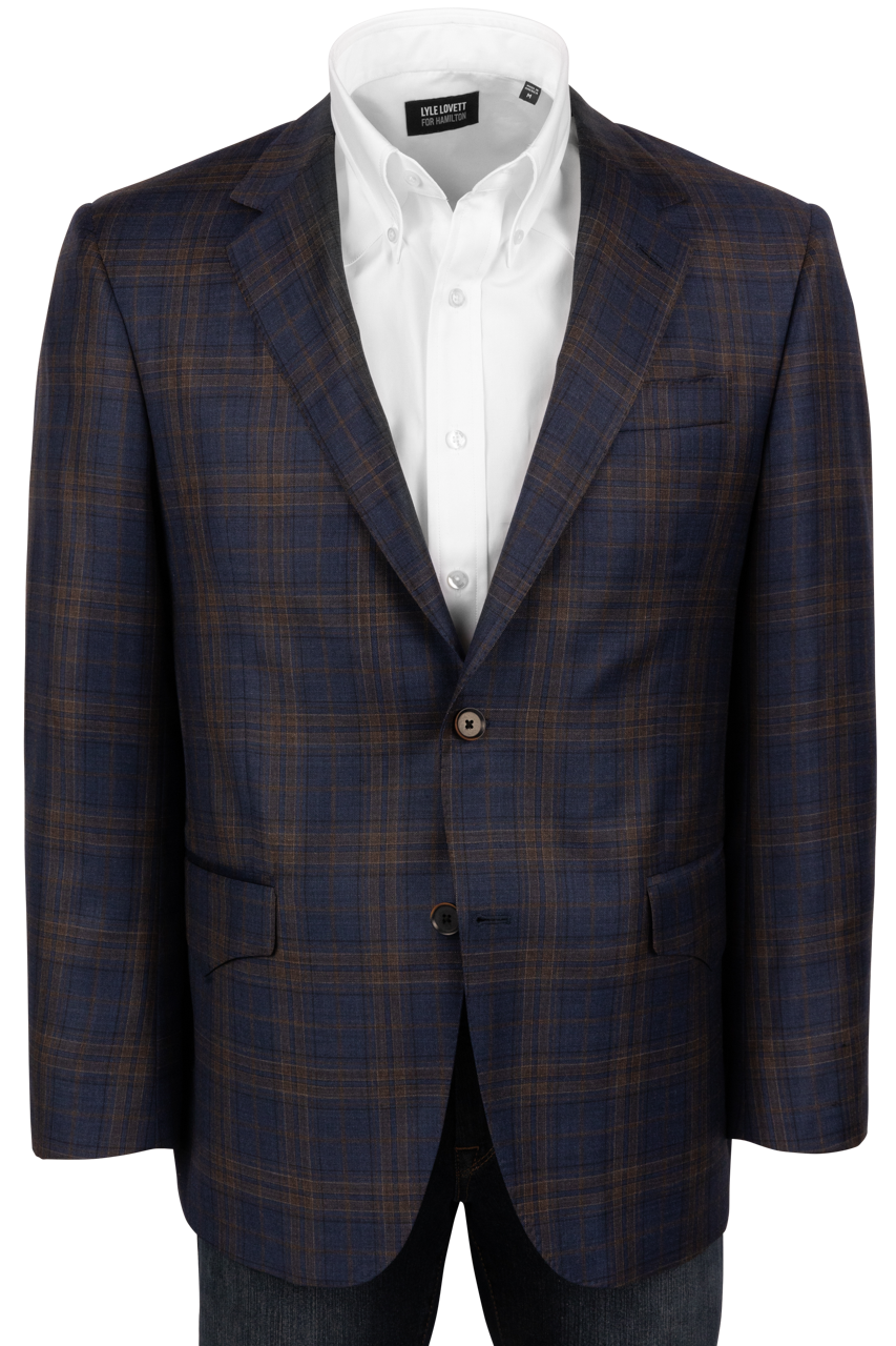 Pinto Ranch Brown & Blue Plaid Sport Coat