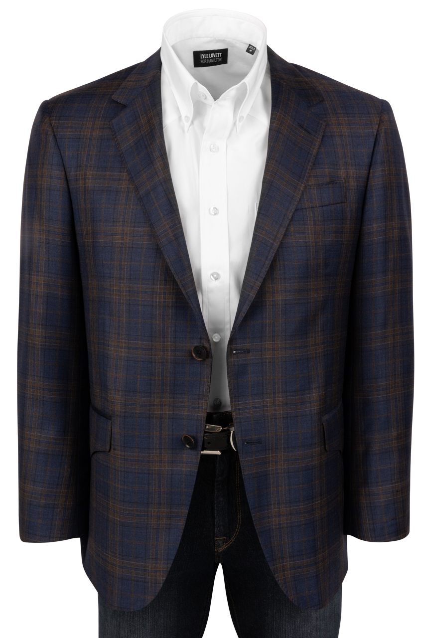 Pinto Ranch Brown & Blue Plaid Sport Coat