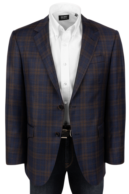 Pinto Ranch Brown & Blue Plaid Sport Coat