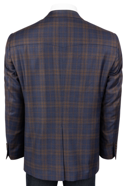 Pinto Ranch Brown & Blue Plaid Sport Coat