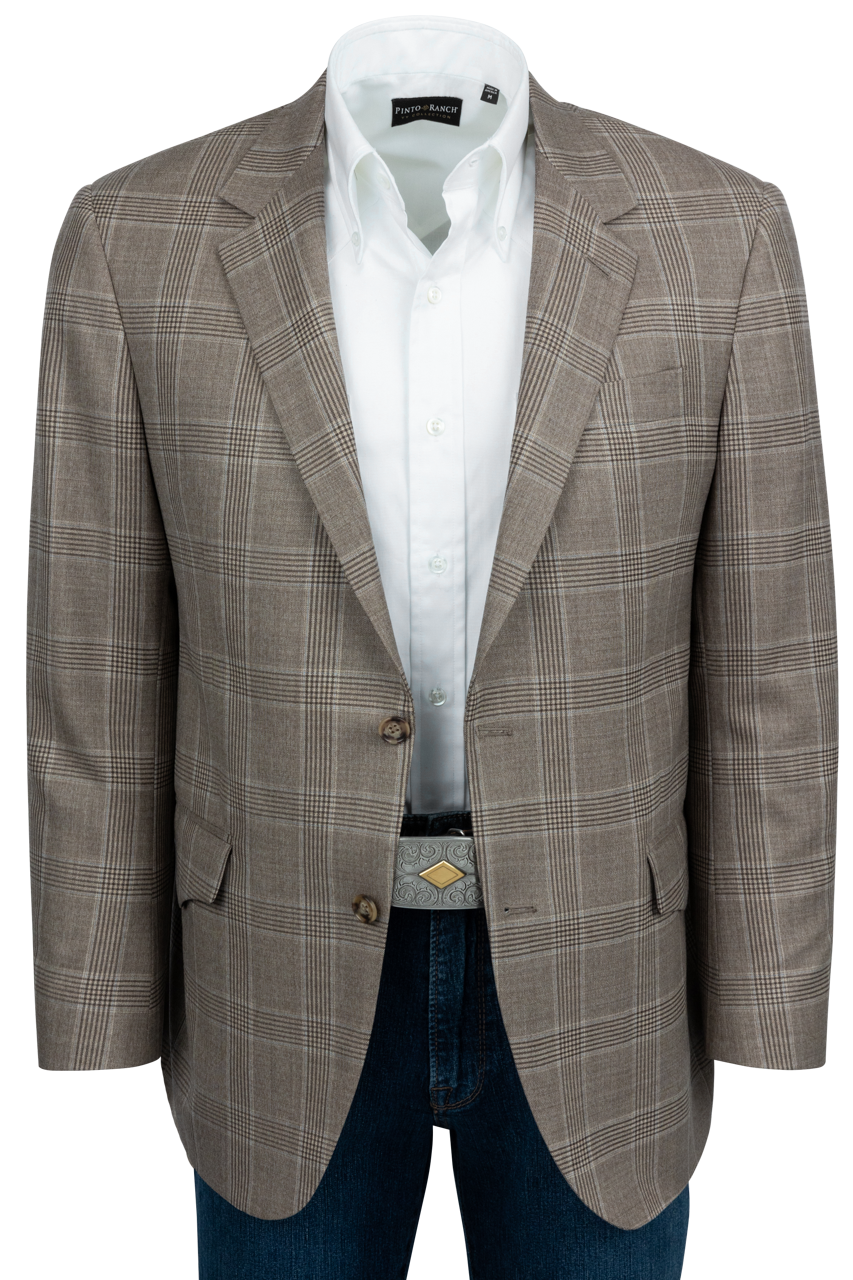 Pinto Ranch Tan Plaid Sport Coat