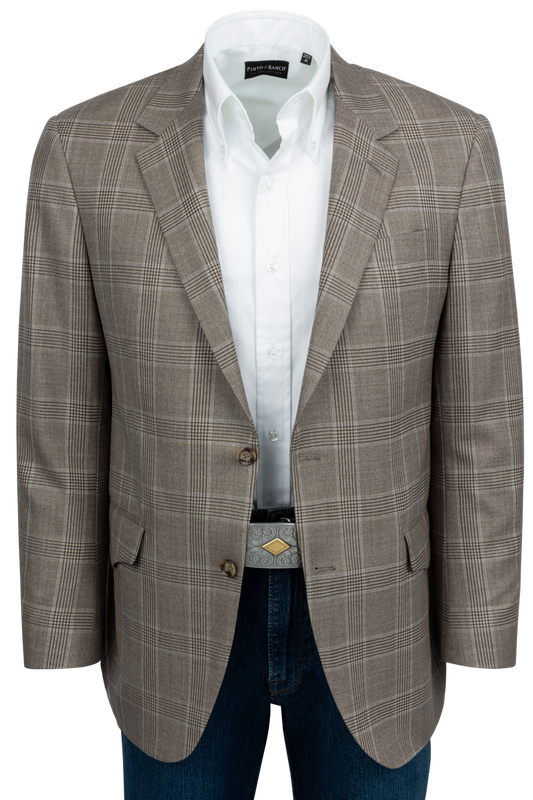 Pinto Ranch Tan Plaid Sport Coat