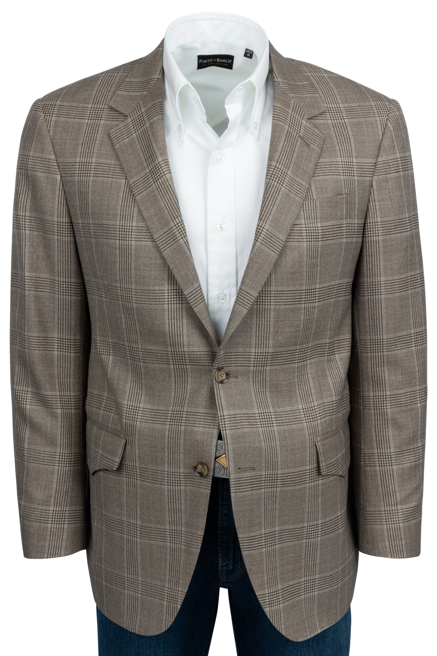 Pinto Ranch Tan Plaid Sport Coat