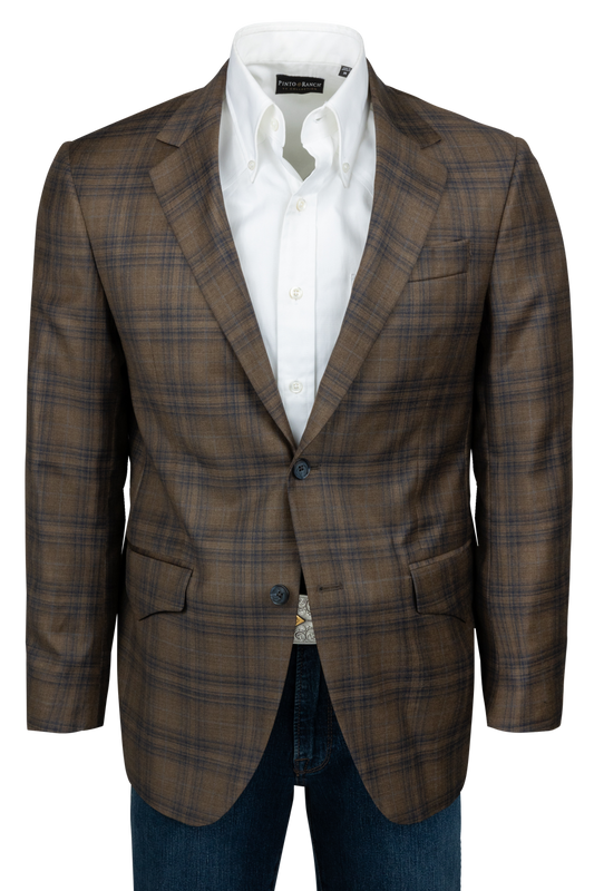 Pinto Ranch Chocolate Plaid Sport Coat