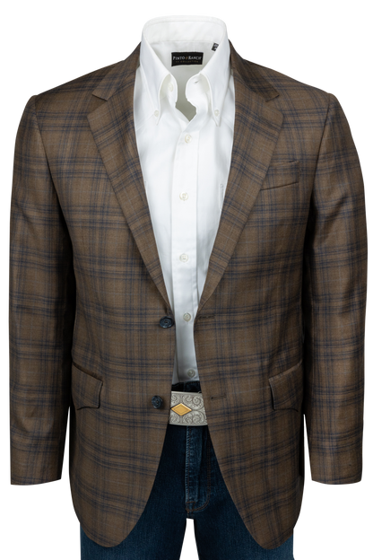 Pinto Ranch Chocolate Plaid Sport Coat