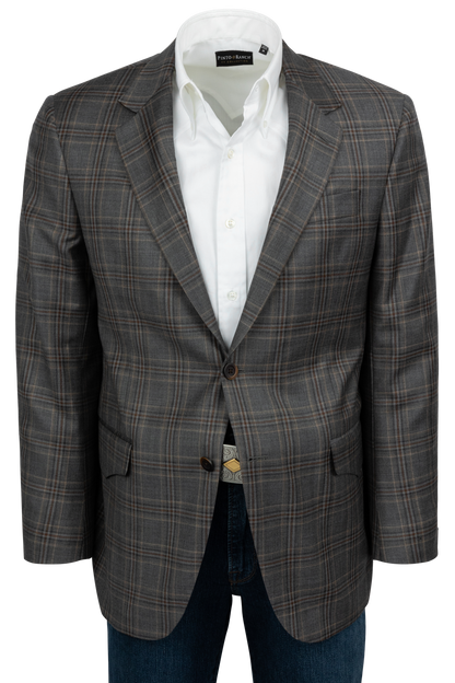 Pinto Ranch Gray Plaid Sport Coat