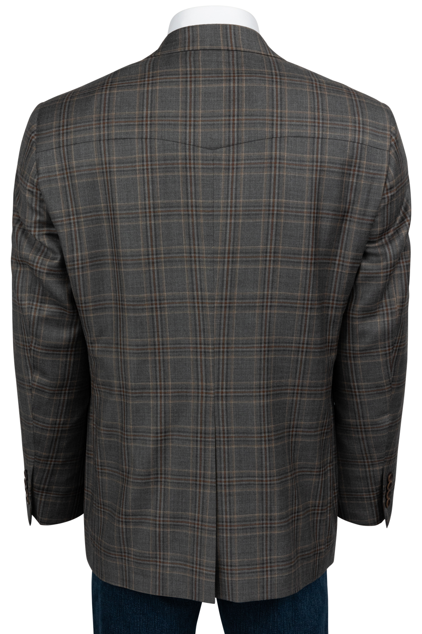 Pinto Ranch Gray Plaid Sport Coat
