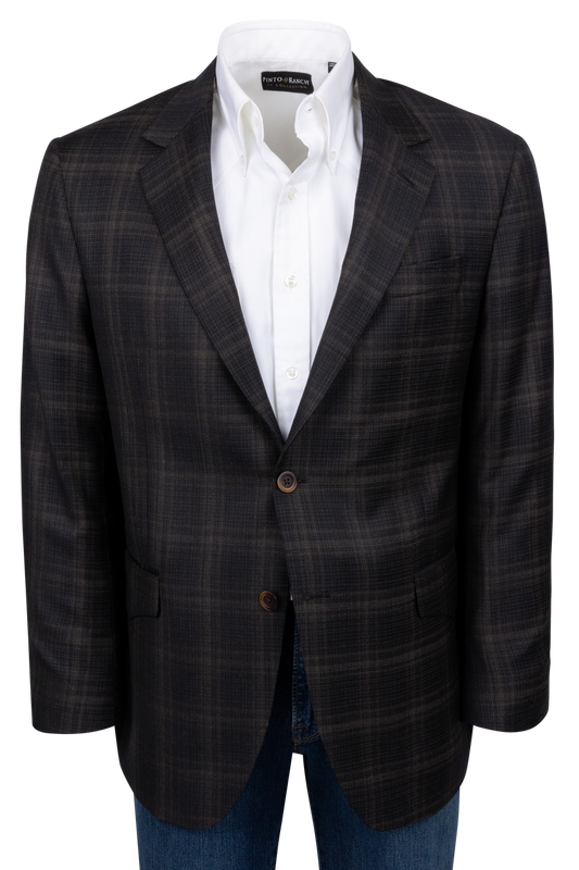 Pinto Ranch Black Plaid Sport Coat