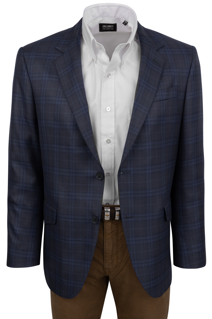 Pinto Ranch Blue & Gray Plaid Sport Coat