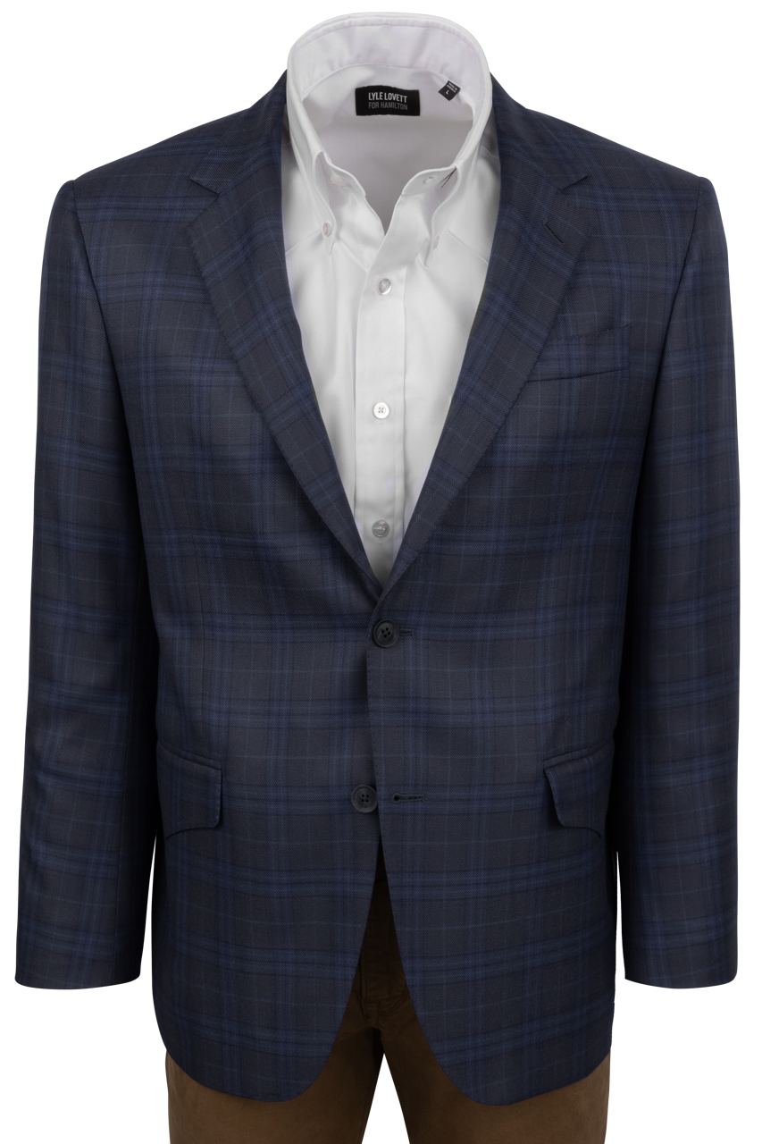 Pinto Ranch Blue & Gray Plaid Sport Coat