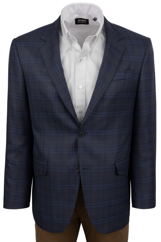 Pinto Ranch Blue & Gray Plaid Sport Coat