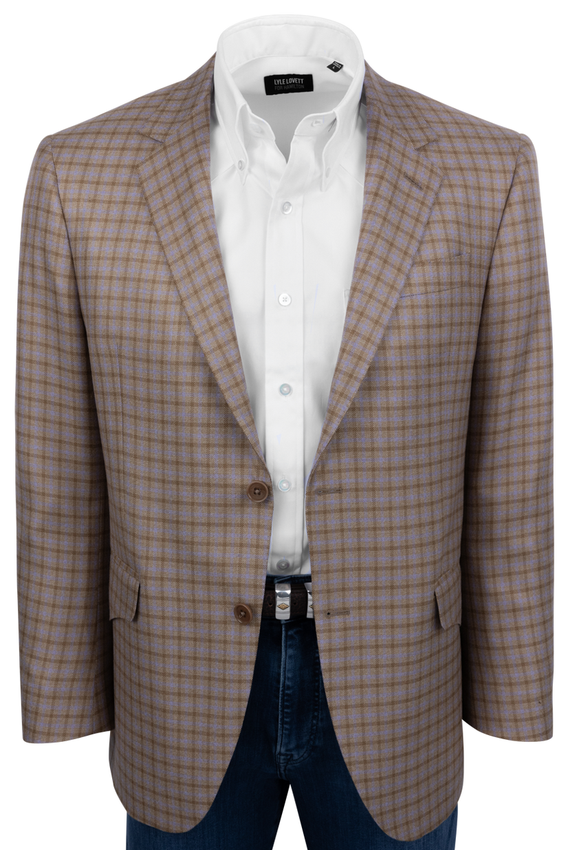 Piton Ranch Pinto Ranch Tan Plaid Western Sport Coat | Pinto Ranch