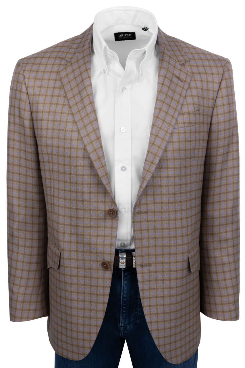 Pinto Ranch Tan Plaid Western Sport Coat | Pinto Ranch