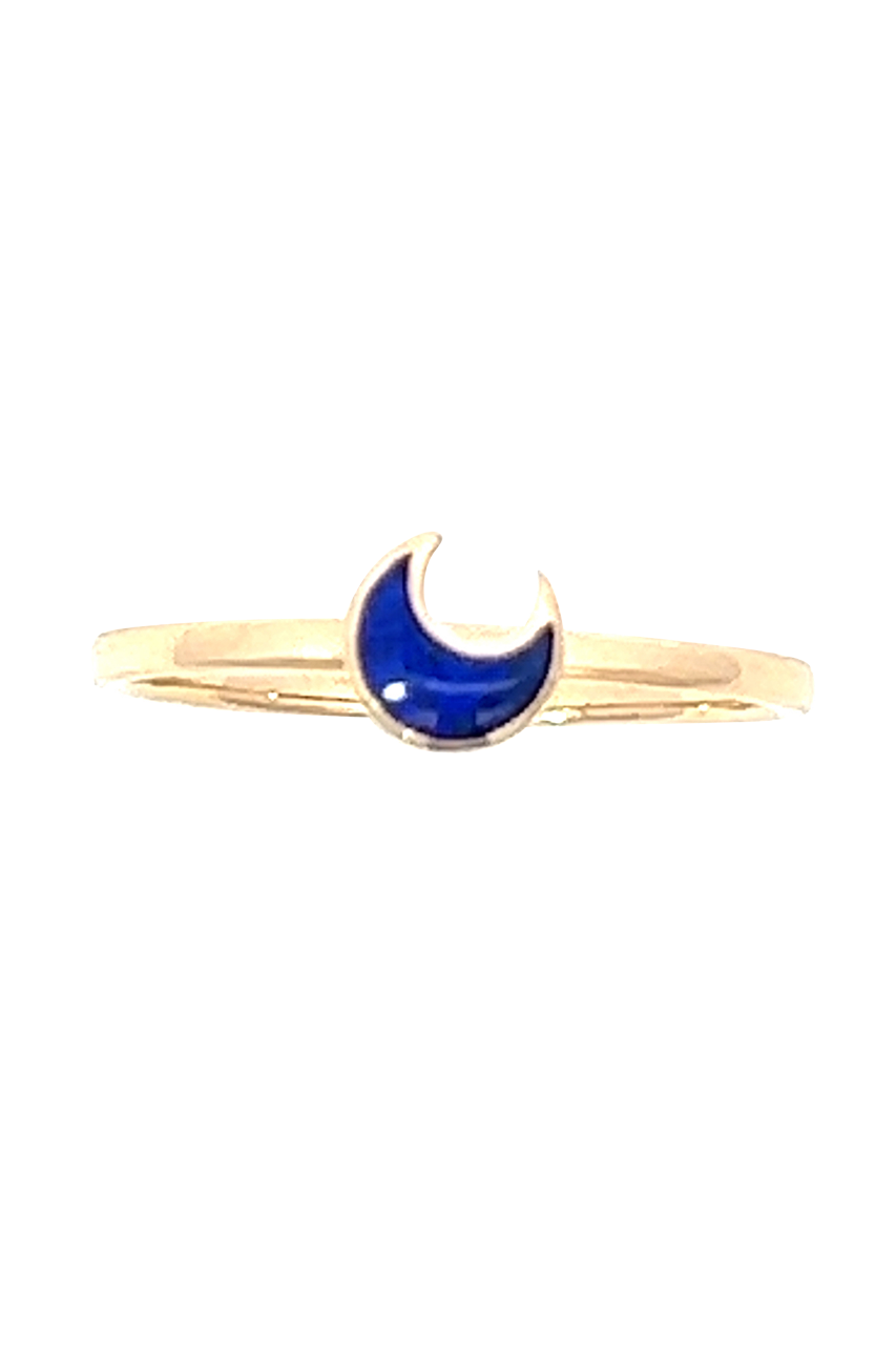 Kabana Gold and Lapis Moon Ring