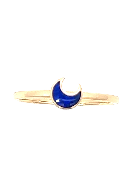 Kabana Gold and Lapis Moon Ring