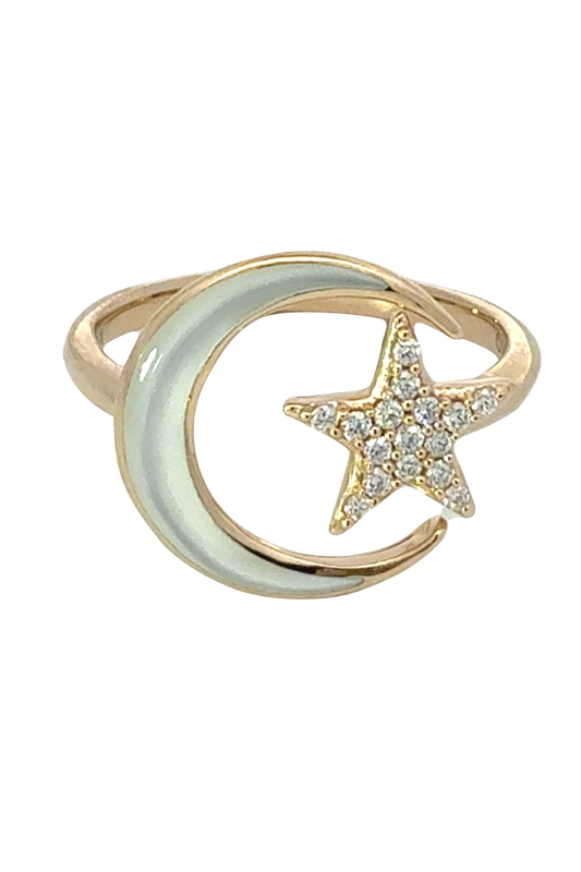 Kabana Moon and Star Ring