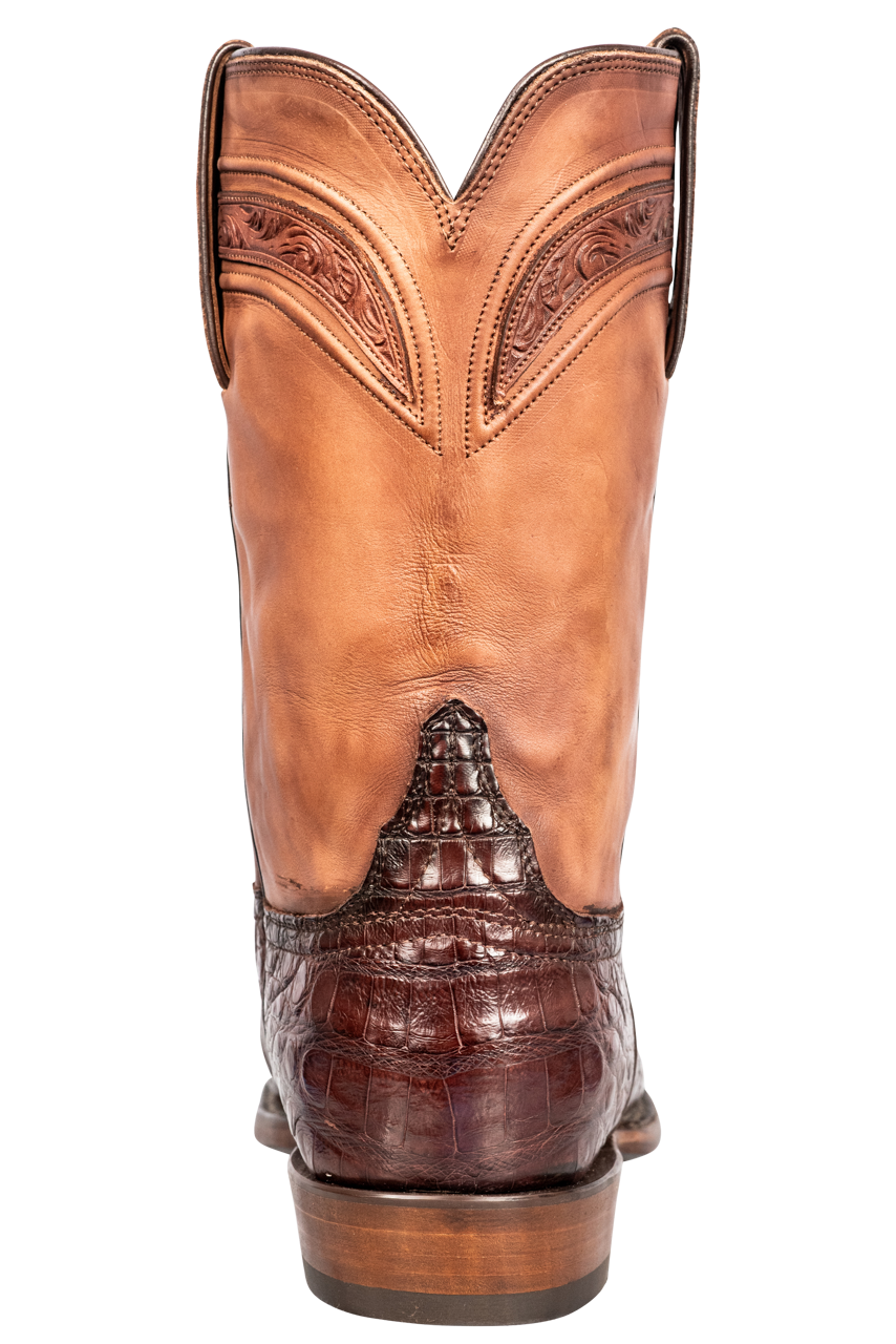 Lucchese Men's Sienna Wilson Caiman Roper Boots | Pinto Ranch