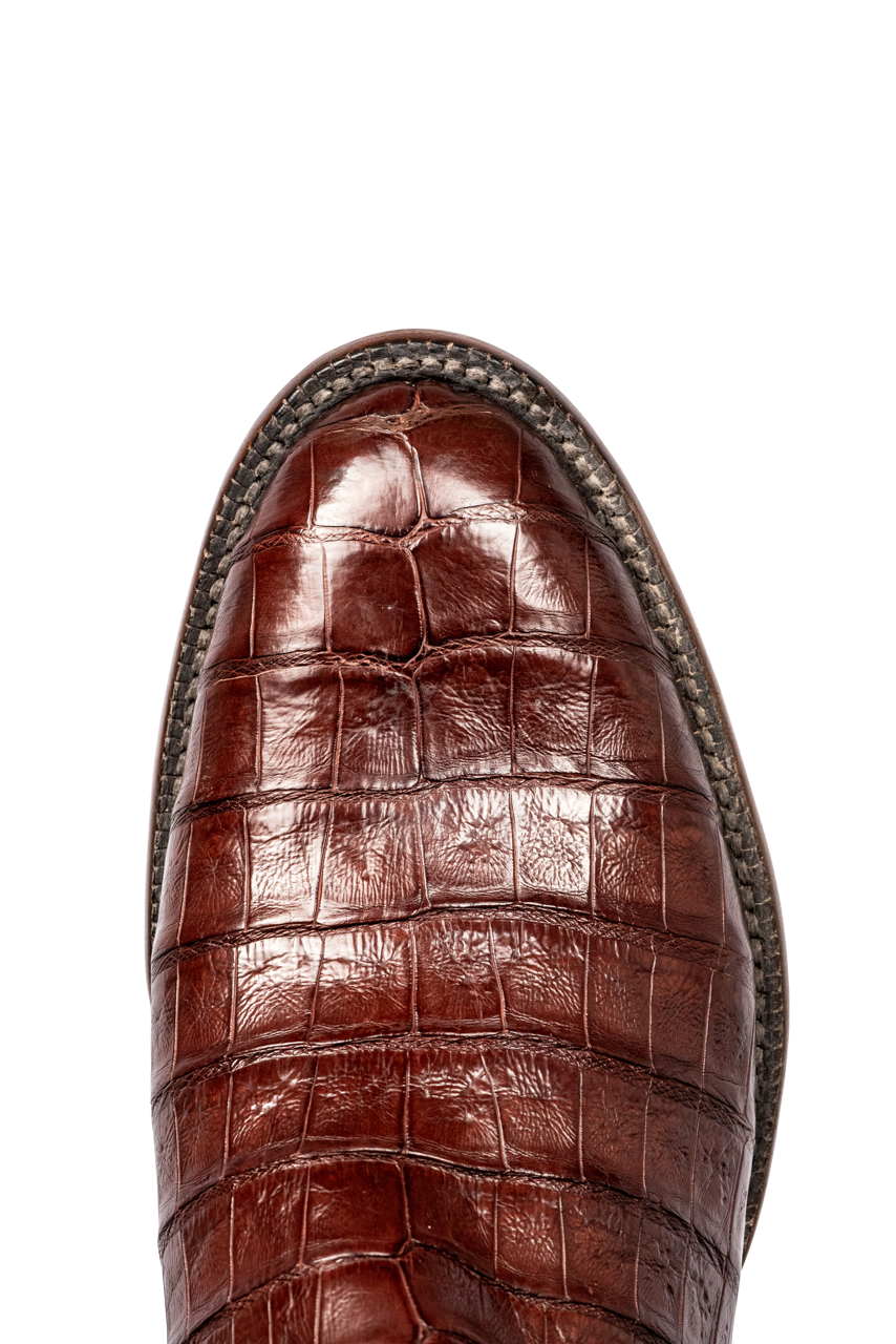 Lucchese Men s Sienna Wilson Caiman Roper Boots Pinto Ranch