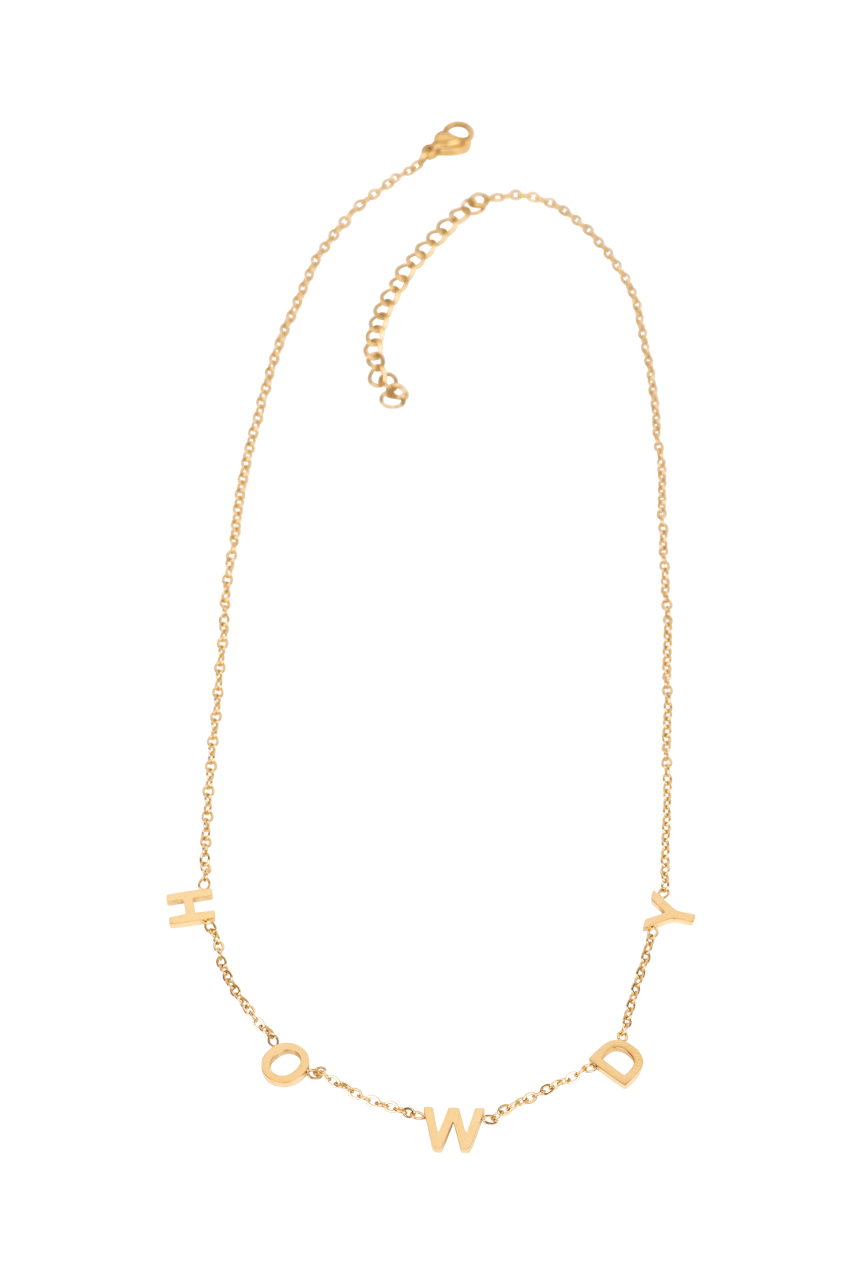 Christina Greene 18K Gold Howdy Necklace