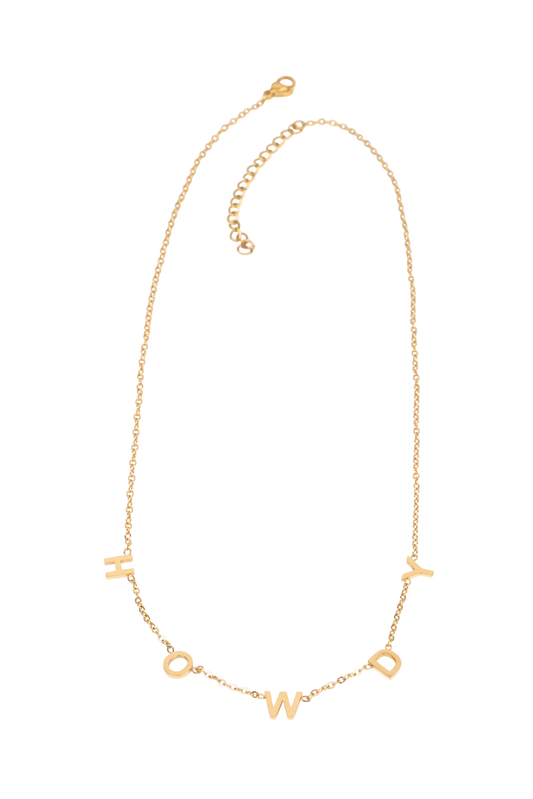 Christina Greene 18K Gold Howdy Necklace