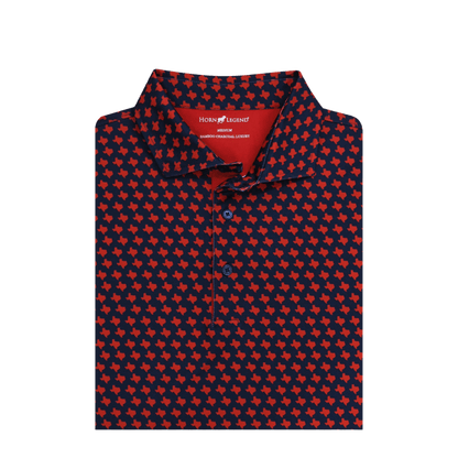 Horn Legend Texas Inspired State Performance Polo - Navy