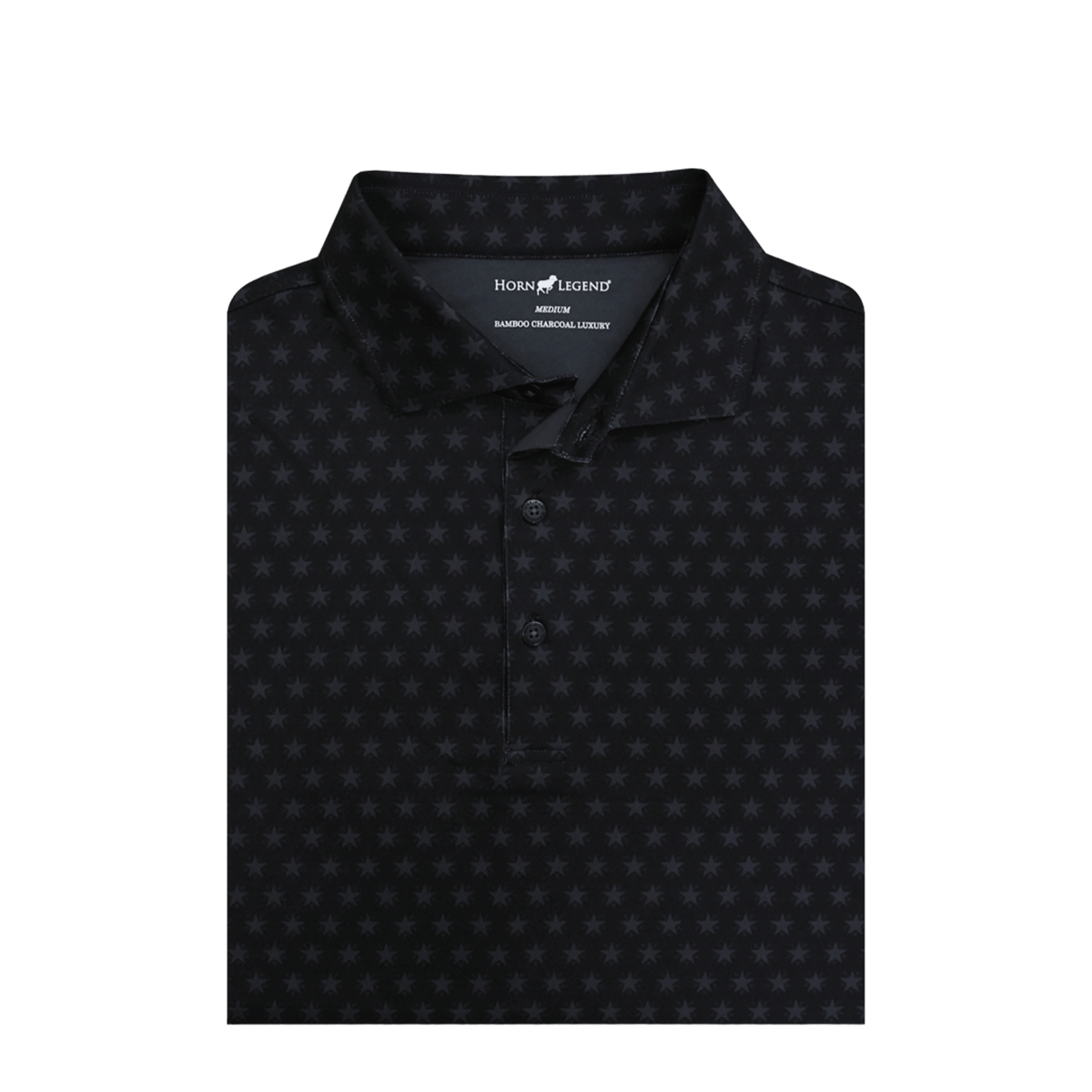 Horn Legend Texas Independence Performance Polo - Black