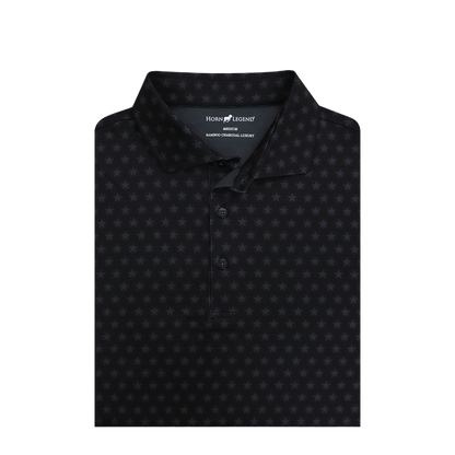 Horn Legend Texas Independence Performance Polo - Black