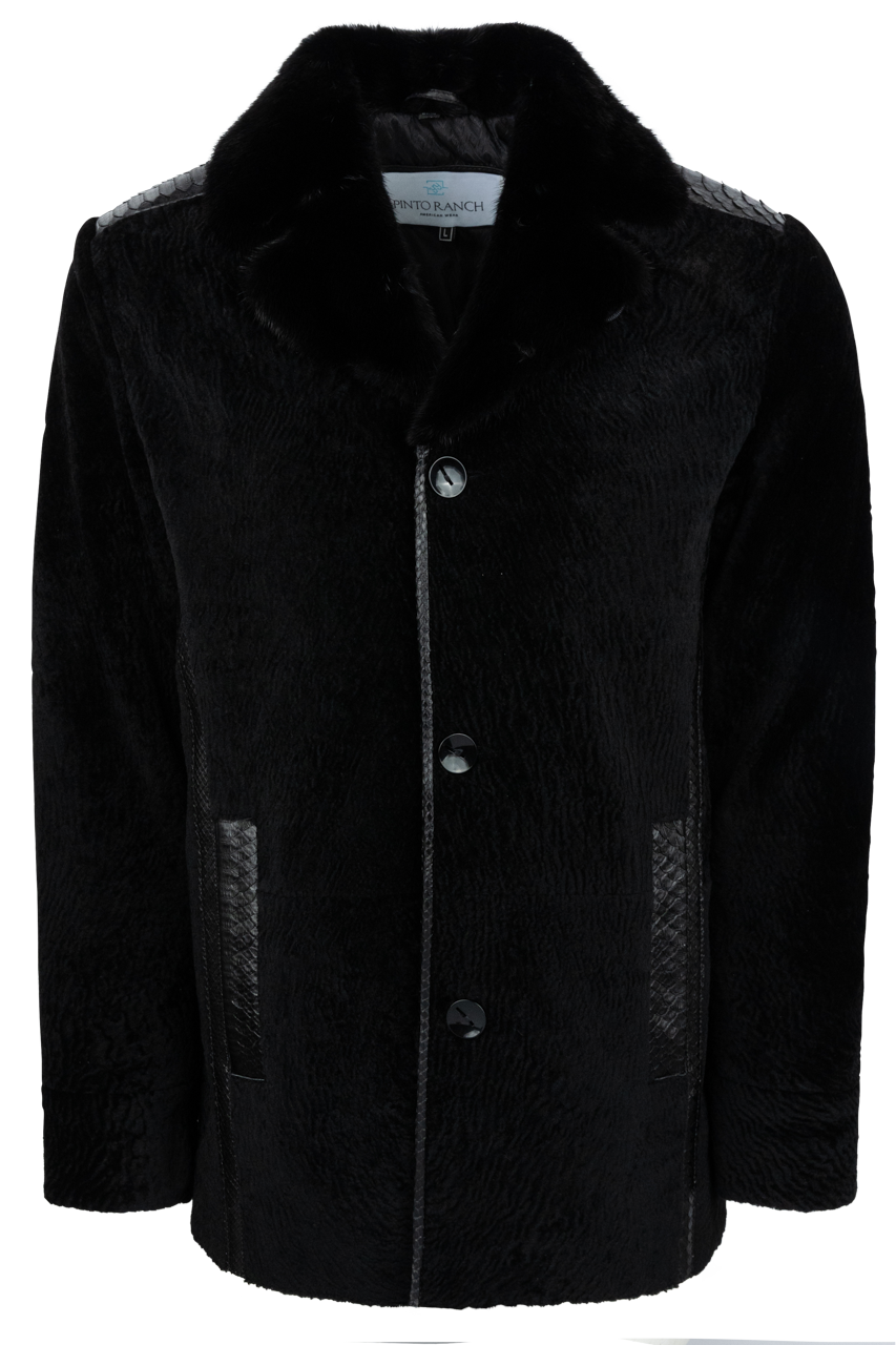 Pinto Ranch Black Sheepskin Coat