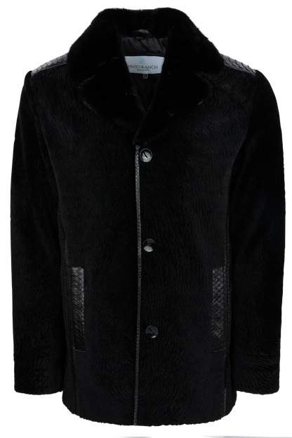 Pinto Ranch Black Sheepskin Coat