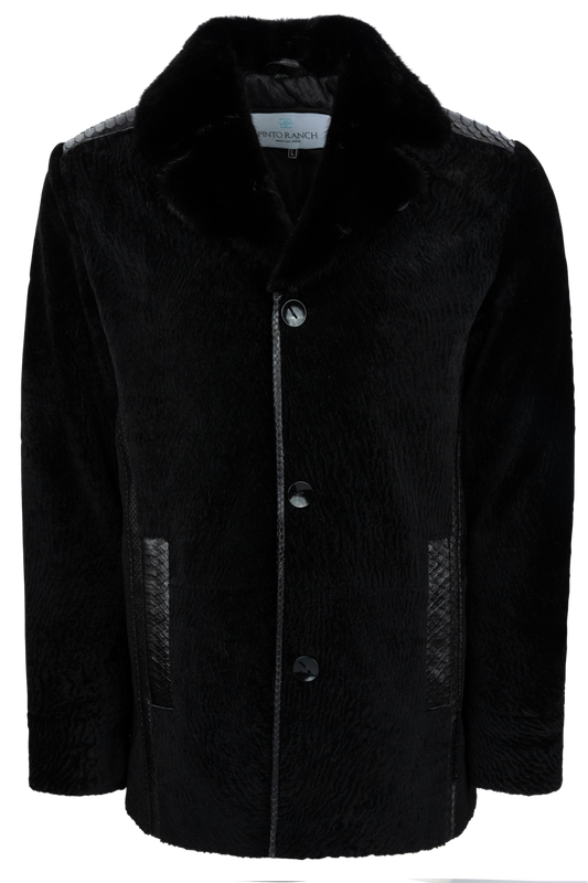 Pinto Ranch Black Sheepskin Coat