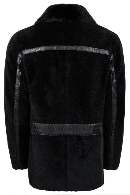 Pinto Ranch Black Sheepskin Coat