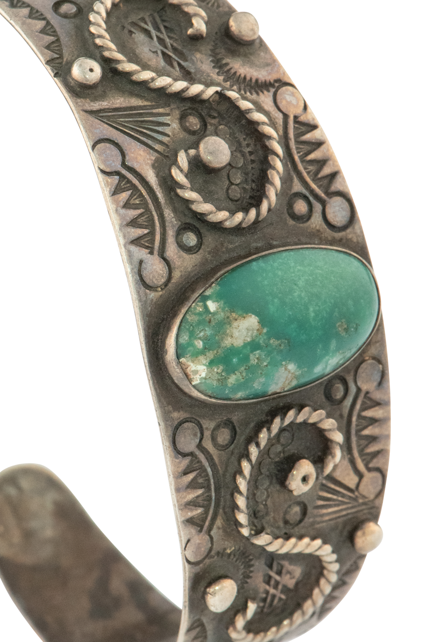 Ajax Turquoise & Silver Cuff Bracelet