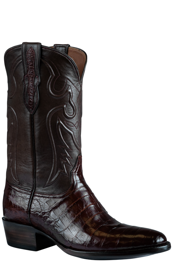 Black Jack Men's Italian Red Select Caiman Belly Cowboy Boots | Pinto Ranch