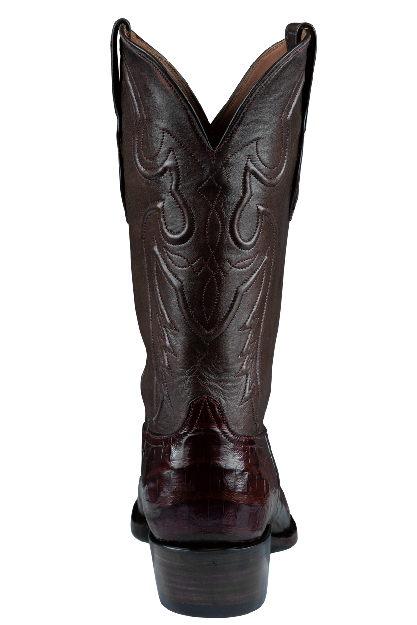 Black Jack Men's Select Caiman Belly Cowboy Boots - Italian Red