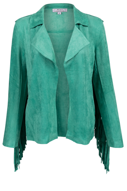W.A.Y. Faux Suede Fringe Jacket