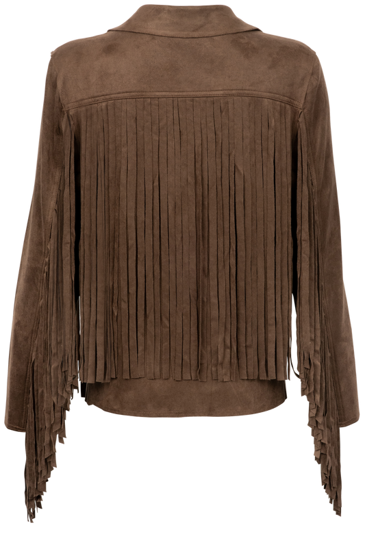 W.A.Y. Faux Suede Fringe Jacket