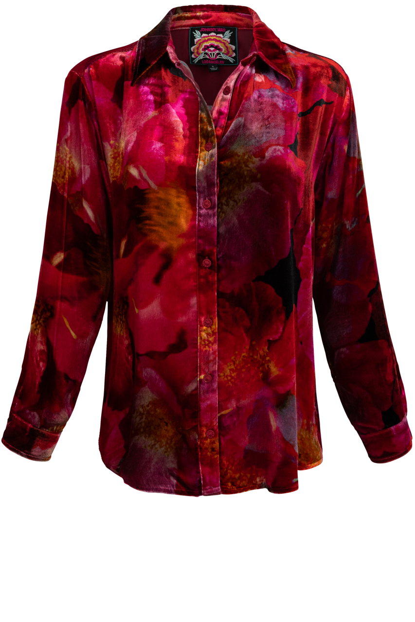 Johnny Was Ruby Bloom Velvet Shirt