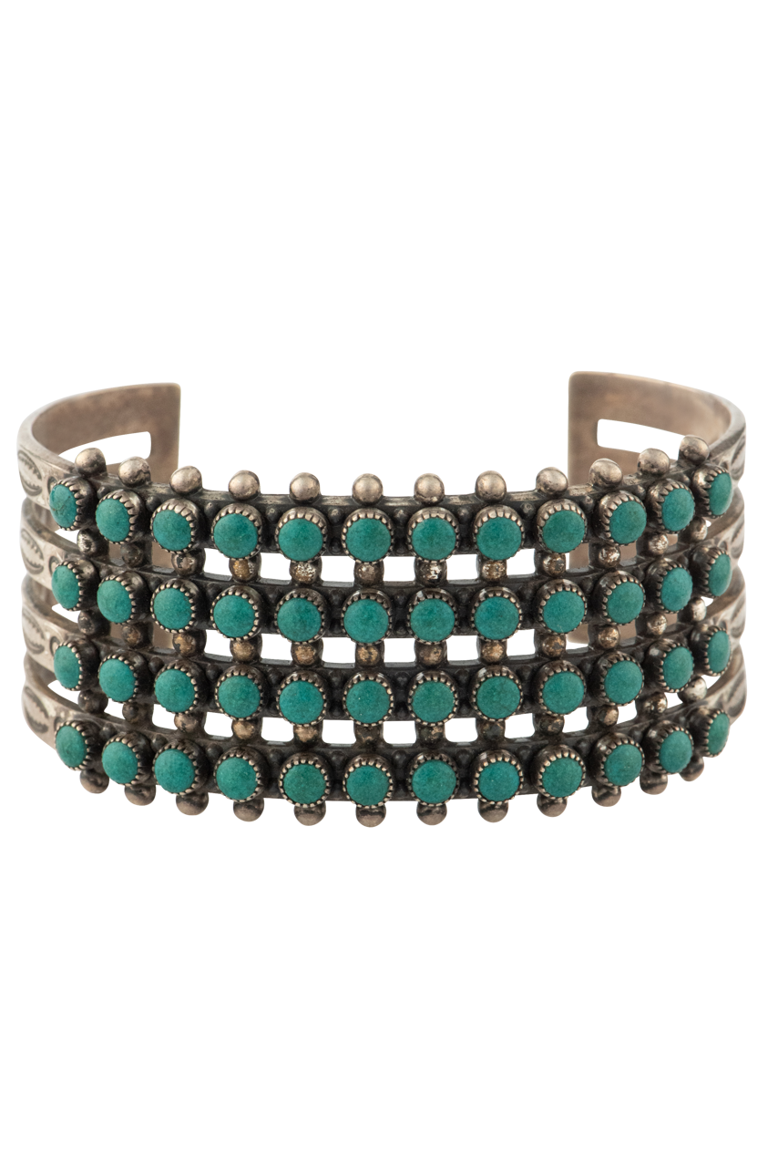 Sleeping Beauty Turquoise Studded Cuff Bracelet