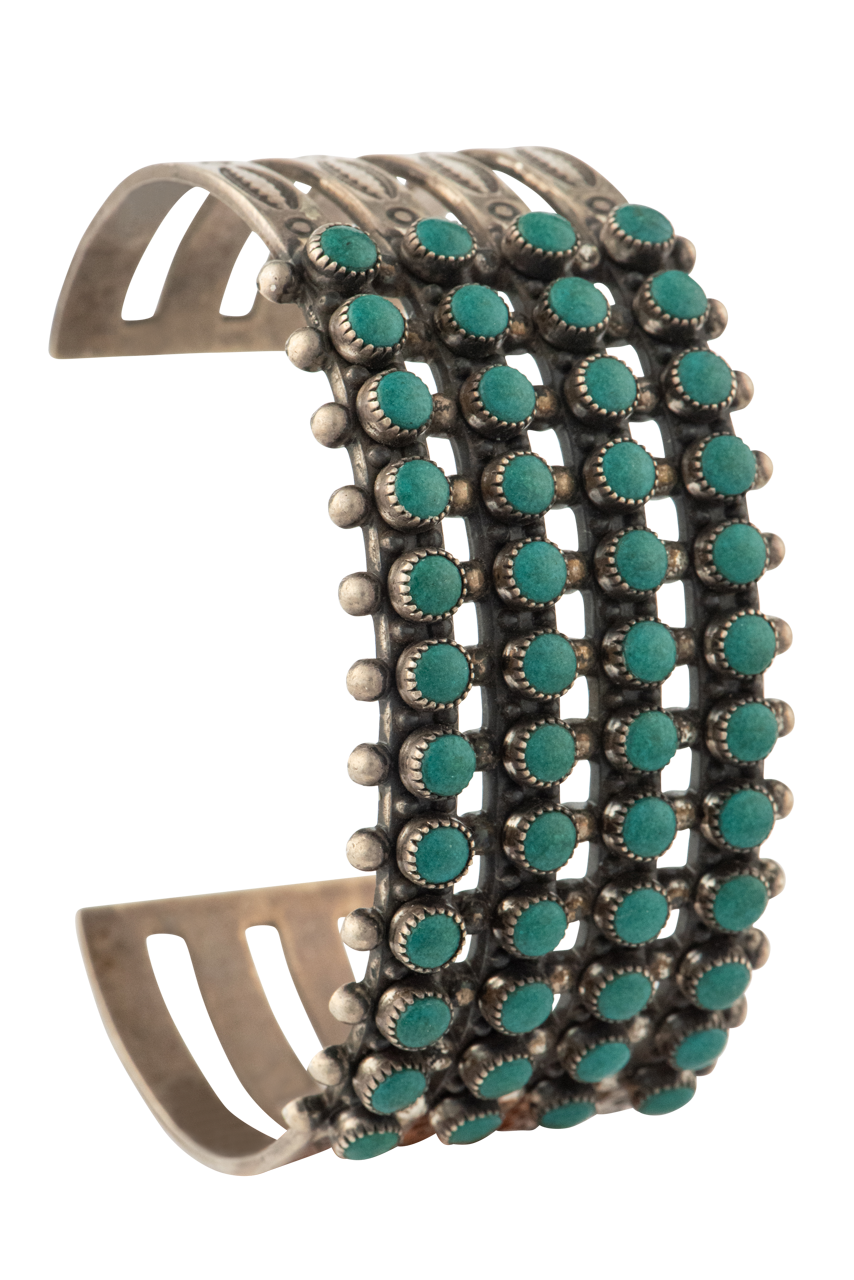 Sleeping Beauty Turquoise Studded Cuff Bracelet