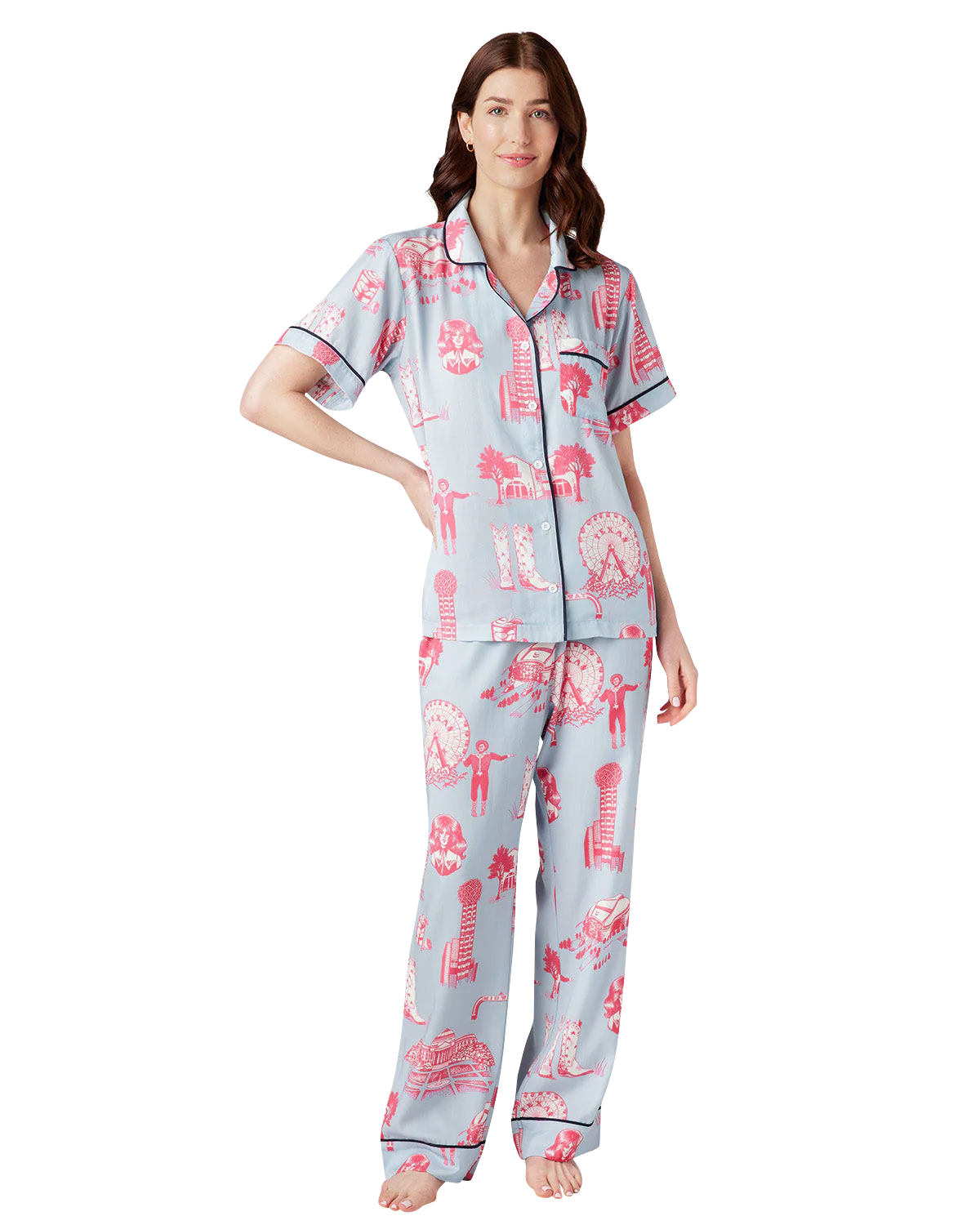 Katie Kime Dallas Toile PJ Set
