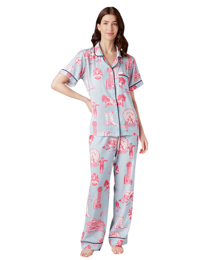 Katie Kime Dallas Toile PJ Set