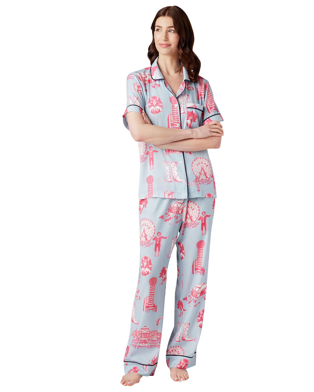 Katie Kime Dallas Toile PJ Set