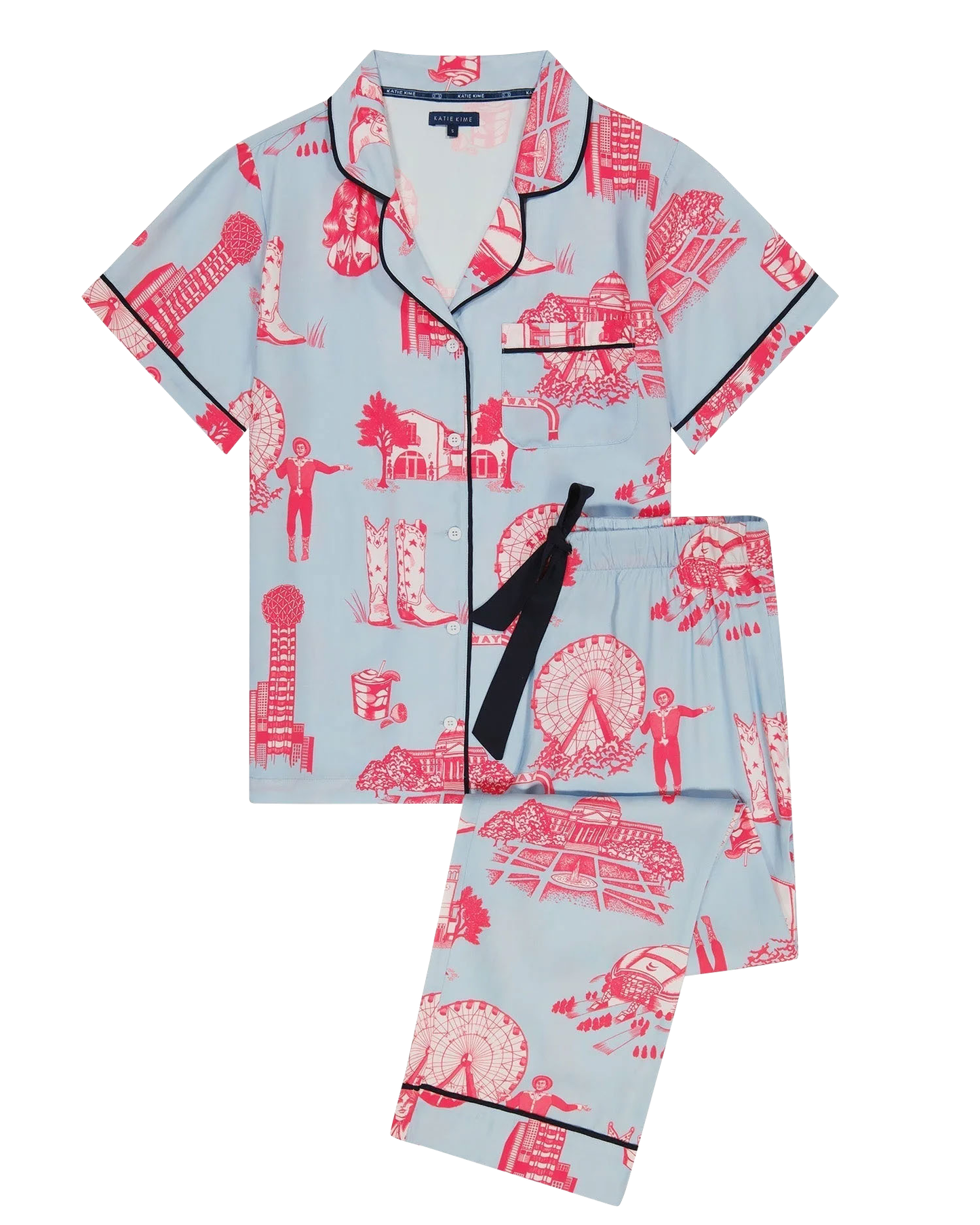 Katie Kime Dallas Toile PJ Set