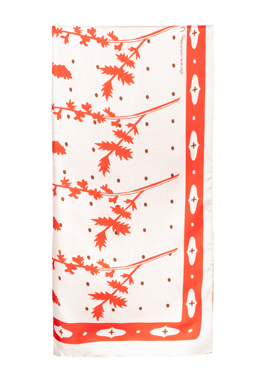 Jenni Earle Ivory Silk Scarf