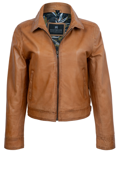 Maverick's Caramel Leather Jacket