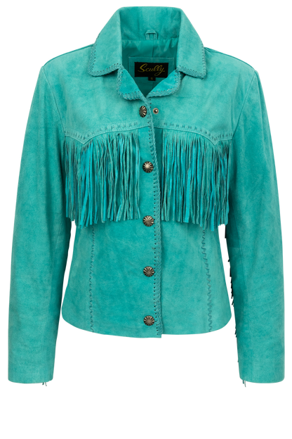 Scully Women's Turquoise Suede Jacket