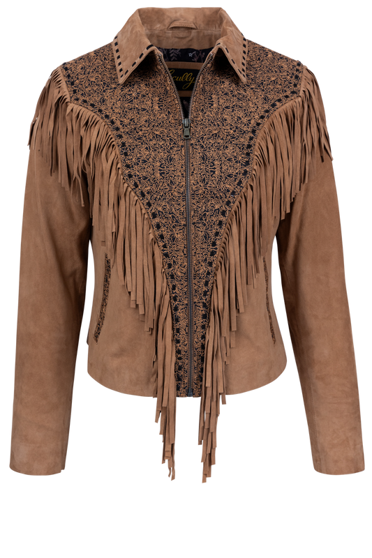 Scully Women's Tan Suede Fringe Jacket