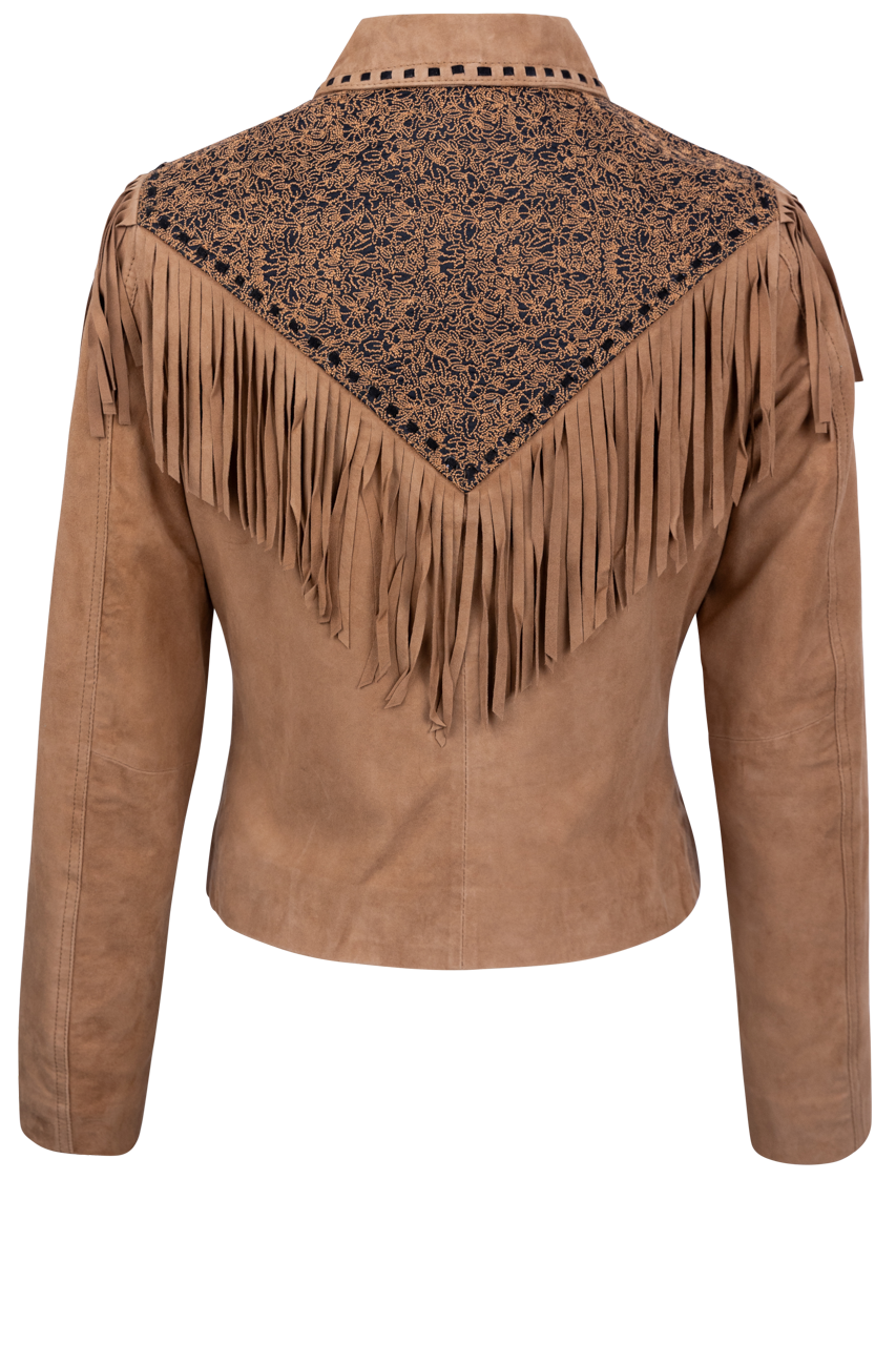 Scully Women's Tan Suede Fringe Jacket